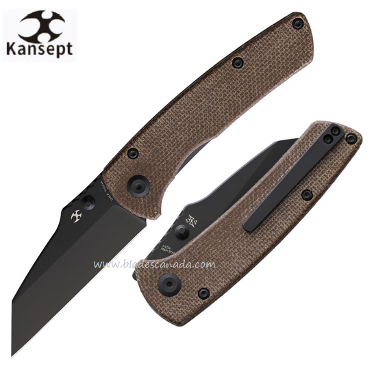 Kansept Main Street FoldingKnife, 154CM, Micarta Brown, T1015A4