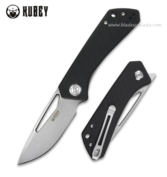 Kubey Front Flipper Folding Knife, D2 Steel, G10 Black, KU331A