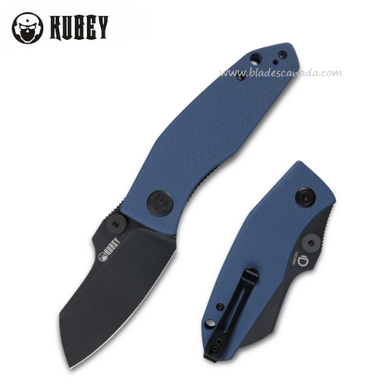 Kubey Monsterdog Flipper Folding Knife, 14C28N Black SW, G10 Blue, KU337B - Click Image to Close