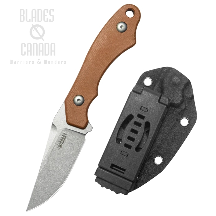 Kubey TLB II Fixed Blade Knife, 14C28N Steel, Ultem Handle, Kydex Sheath, KU468C