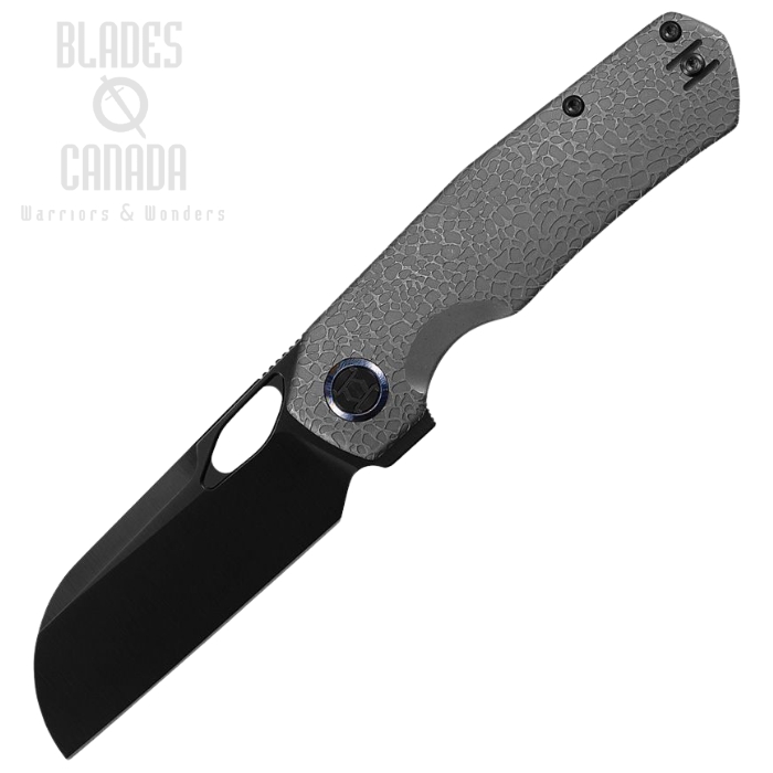 Kunwu S-Tao II Framelock Folding Knife, Vanax Black, Titanium Honeydew Texture, S703LR24