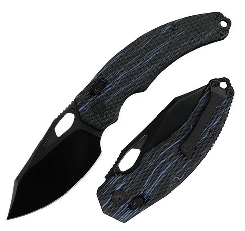 Kunwu X-Padre XT Lock Folding Knife, Elmax Black, G-Mascus Black/Blue, X706A-2