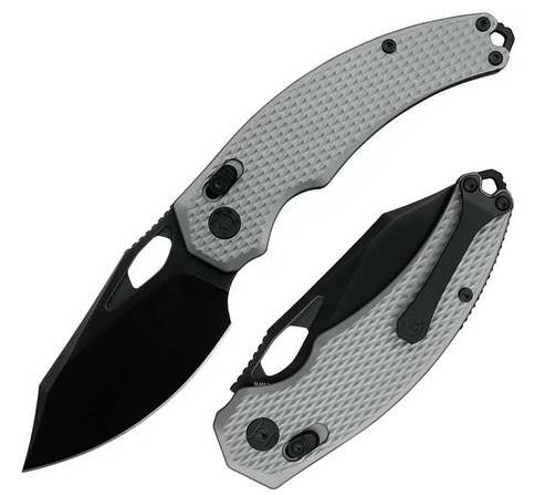 Kunwu X-Padre XT Lock Folding Knife, Elmax Black, Titanium Black Diamond Texture, X706T3