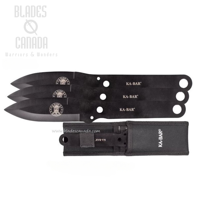 Ka-Bar Throwing Knives, Triple Set, Stainless Steel, 1121