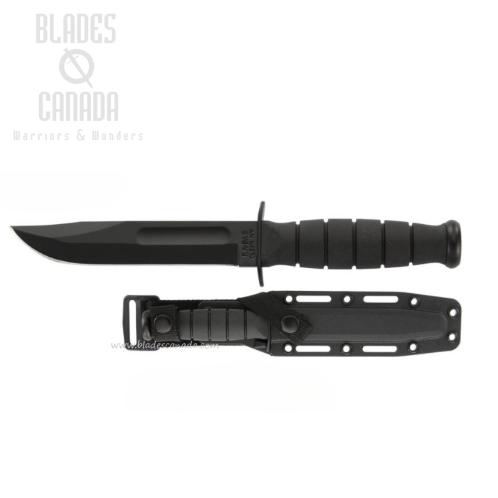 Ka-Bar Short Fixed Blade Knife, 1095 Cro-Van, Hard Sheath, 1258