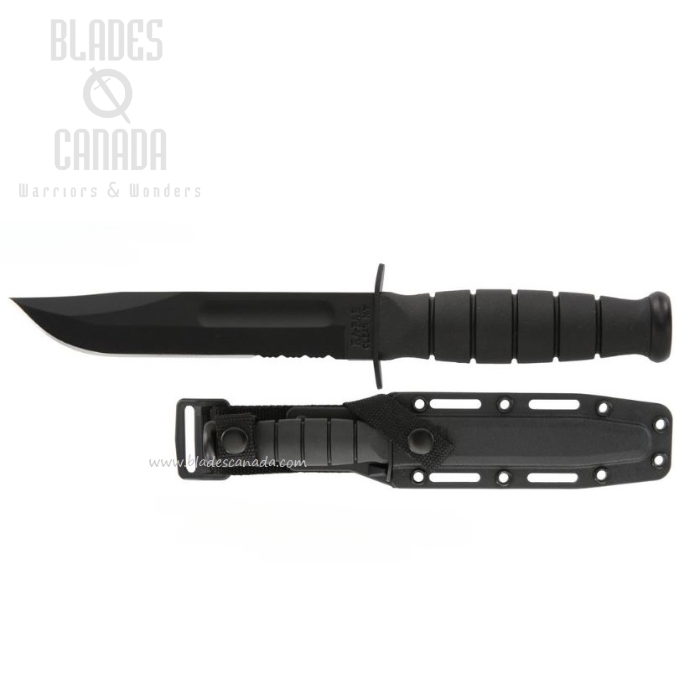 Ka-Bar Short Fixed Blade Knife, 1095 Cro-Van, Hard Sheath, 1259