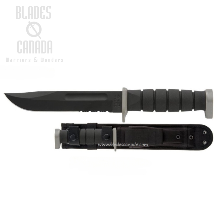 Ka-Bar Extreme Fighting Fixed Blade Knife, D2 Steel, Cordura Sheath, Ka1281