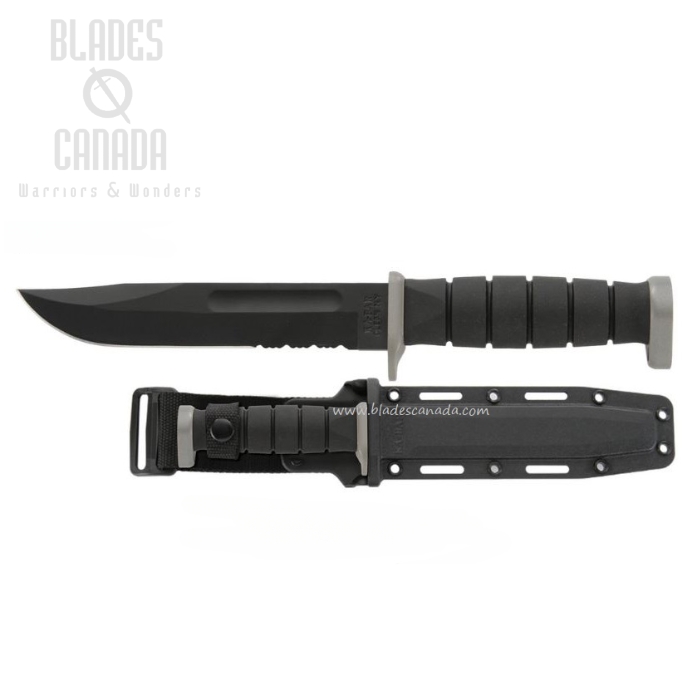 Ka-Bar Extreme Fighting Fixed Blade Knife, D2 w/Serration, Hard Sheath, Ka1282