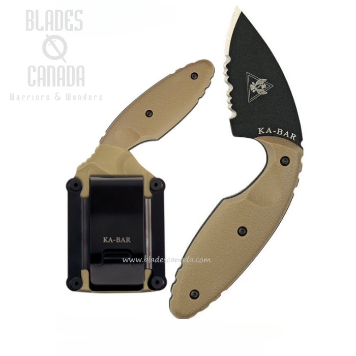 Ka-Bar TDI Law Enforcement Fixed Blade Knife, AUS 8A, Hard Sheath, 1477CB