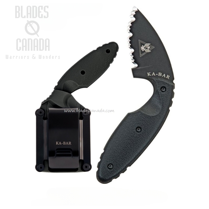 Ka-Bar TDI Law Enforcement Knife, AUS 8A, Zytel Black, Hard Sheath, Ka1481