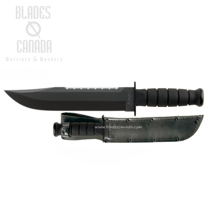 Ka-Bar Big Brother Fixed Blade Knife, 1095 Cro-Van, Leather Sheath, Ka2211