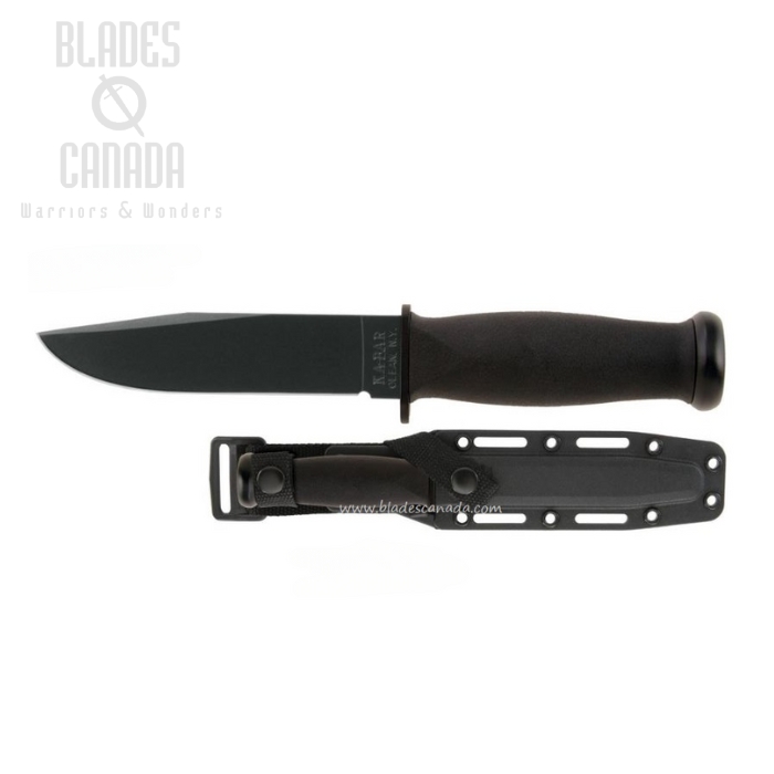 Ka-Bar Mark 1 Fixed Blade Knife, 1095 Cro-Van, Hard Sheath, 2221