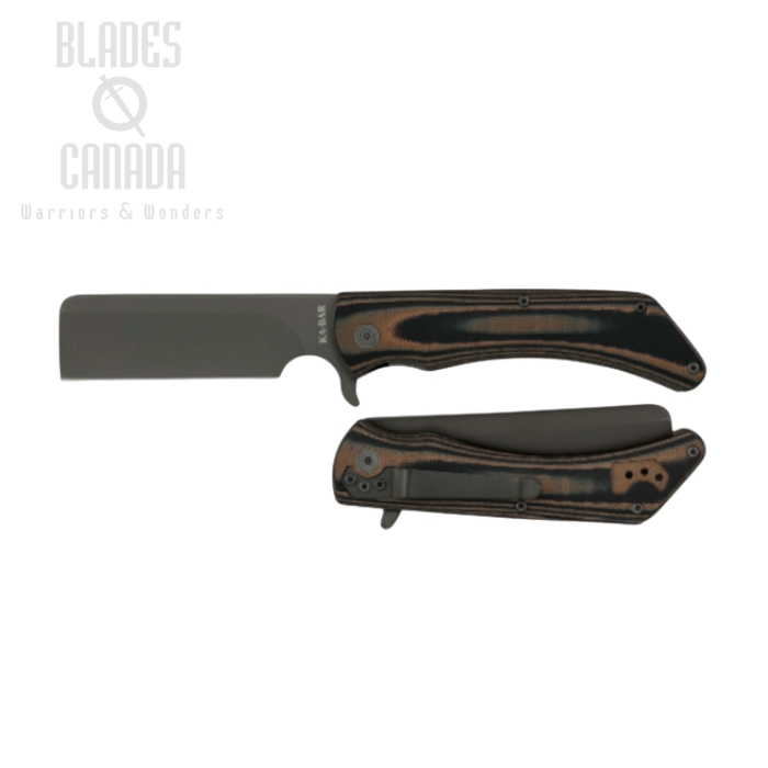 Ka-Bar Mark 98-R Flipper Folding Knife, G10 Brown/Black, Ka3067