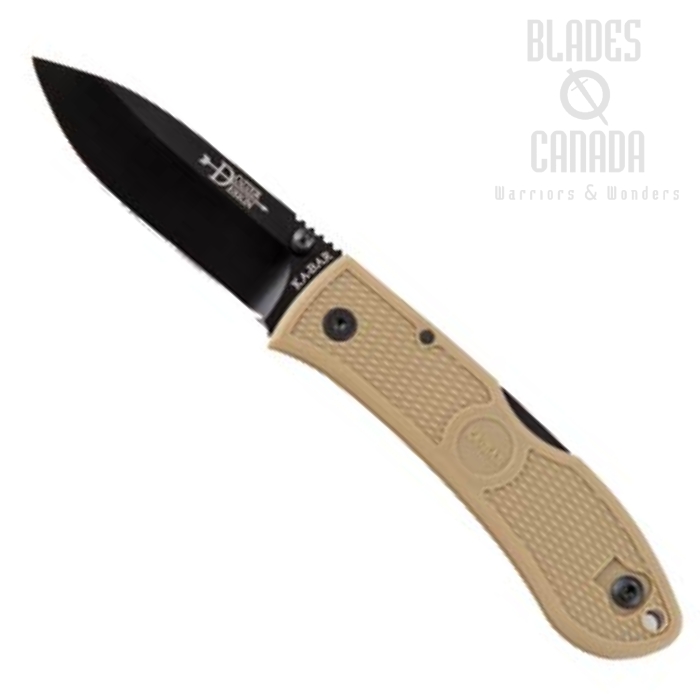 Ka-Bar Dozier Hunter Folding Knife, AUS 8A, Zytel Coyote, Ka4062CB