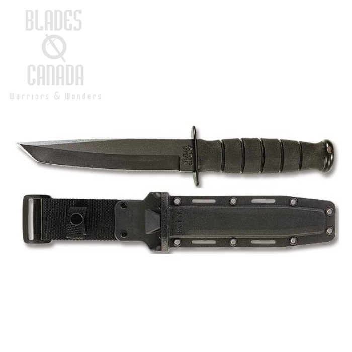 Ka-Bar Short Tanto Fixed Blade Knife, 1095 Cro-Van, Hard Sheath, 5054
