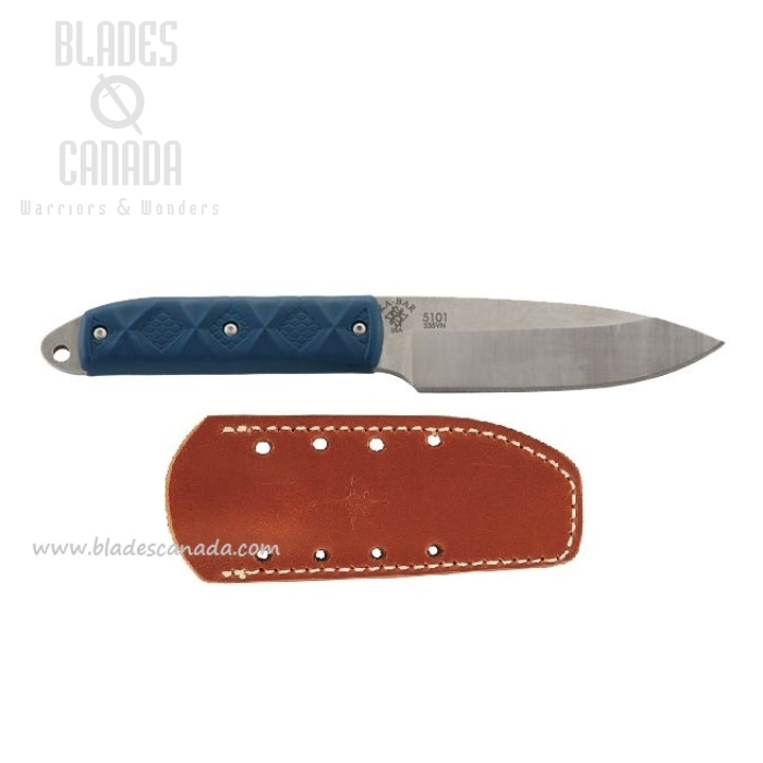 Ka-Bar Snody "Boss" Fixed Blade Knife, S35VN, Leather Sheath, 5101