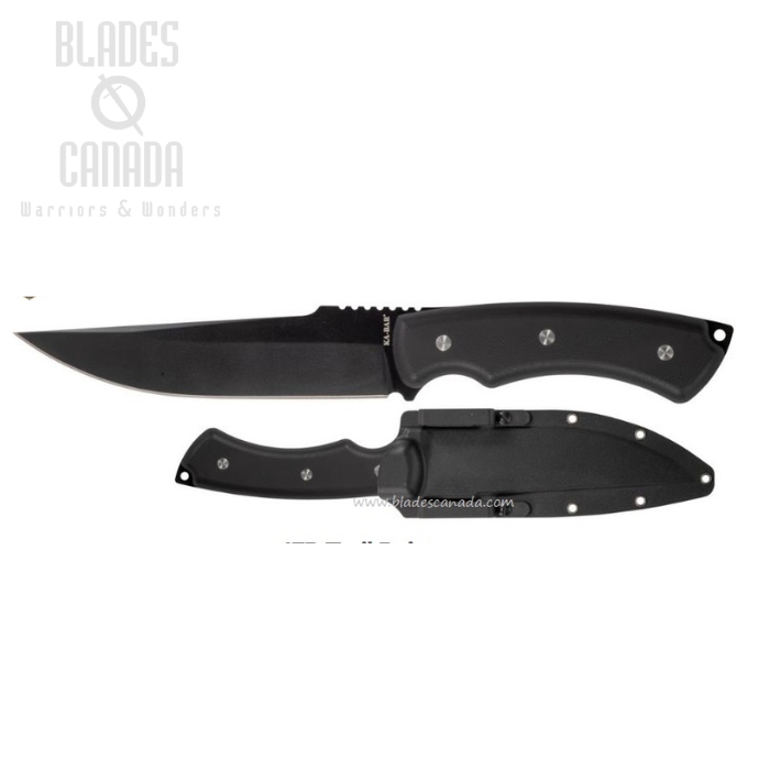 Ka-Bar IFB Trail Point Fixed Blade Knife, G10 Black, Hard Sheath, Ka5351