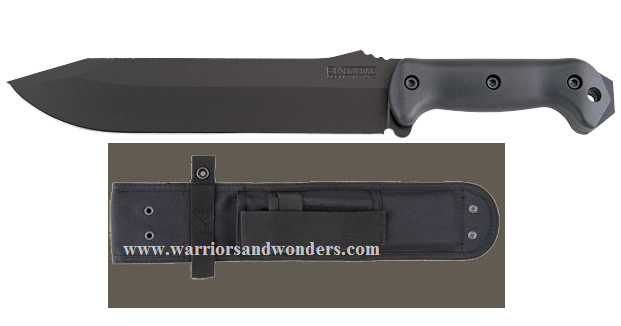 Ka-Bar Becker Combat Bowie Fixed Blade Knife, 1095 Cro-Van, Cordura Sheath, BK9