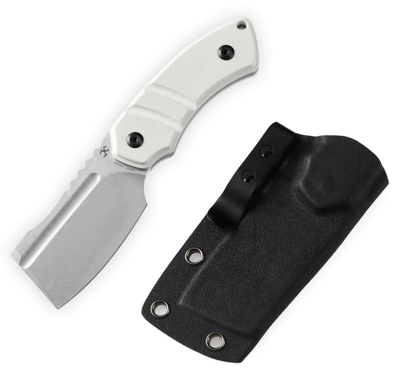 Kansept Korvid S Fixed Blade Knife, 14C28N, G10 White, Kydex Sheath, G2030A2