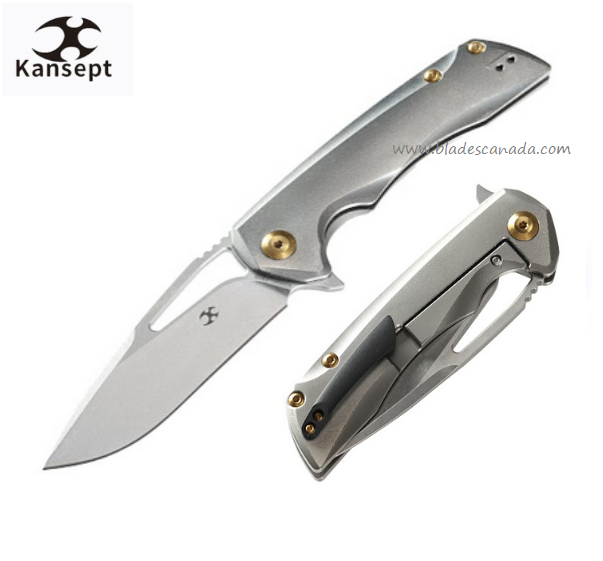 Kansept Kryo Flipper Framelock Knife, CPM S35VN, Titanium, K1001A1