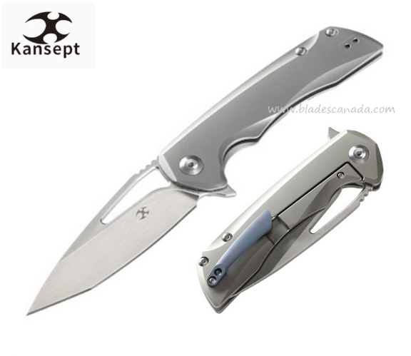 Kansept Kryo Flipper Framelock Knife, CPM S35VN, Titanium, K1001T1