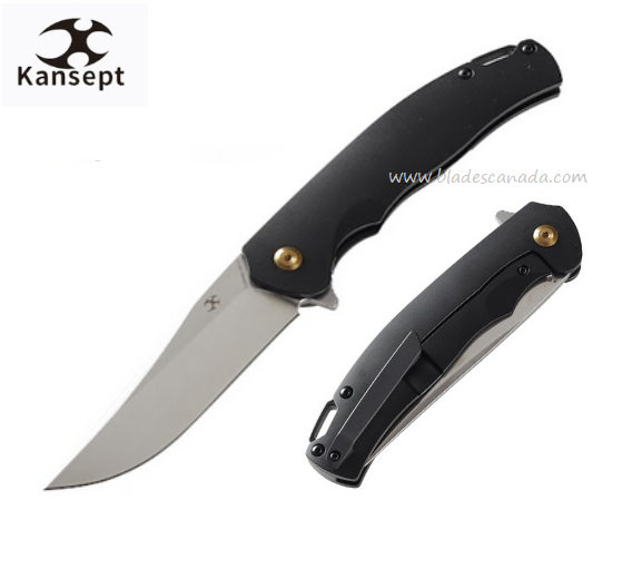 Kansept Agent Flipper Framelock Knife, CPM S35VN, Titanium, K1004A3