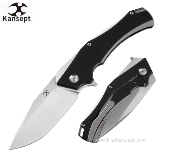 Kansept Hellx Flipper Framelock Knife, CPM S35VN, Titanium, K1008A1