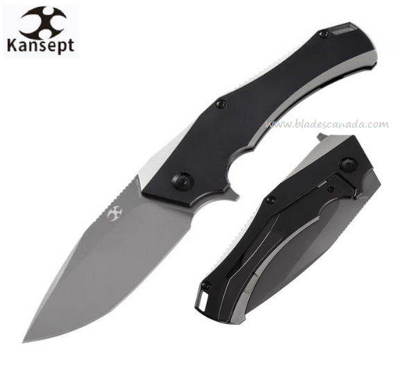 Kansept Hellx Framelock Flipper Knife, CPM S35VN, Titanium, K1008A2 - Click Image to Close