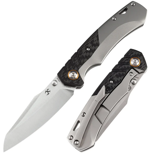 Kansept Weim Framelock Folding Knife, CPM S35VN, Carbon Fiber Will/Titanium, K1051A1