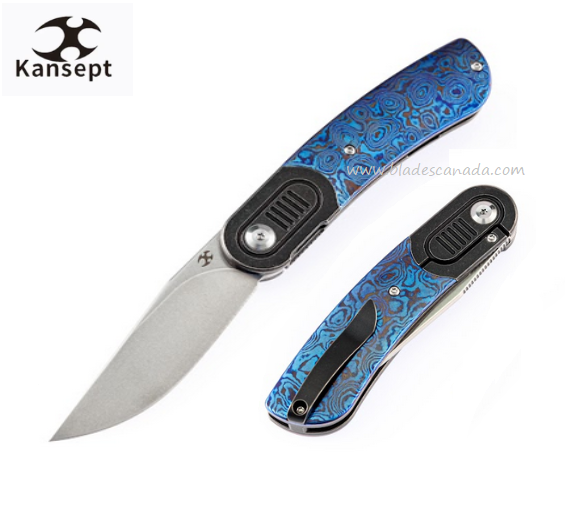 Kansept Reverie Flipper Framelock Knife, CPM S35VN, Titanium/Timascus, K2025A4