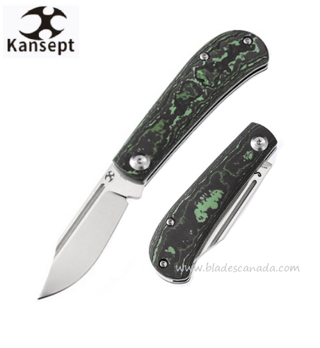 Kansept Bevy Slip Joint Folding Knife, CPM S35VN, Jungle Wear Carbon Fiber, K2026S4