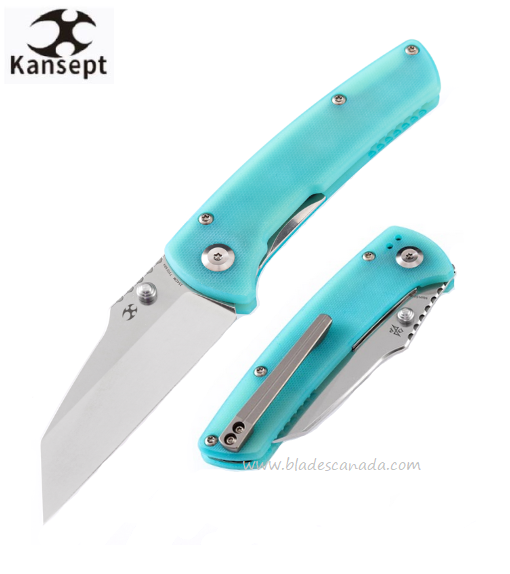 Kansept Main Street Folding Knife, CPM 154CM, G10 Blue, T1015B4