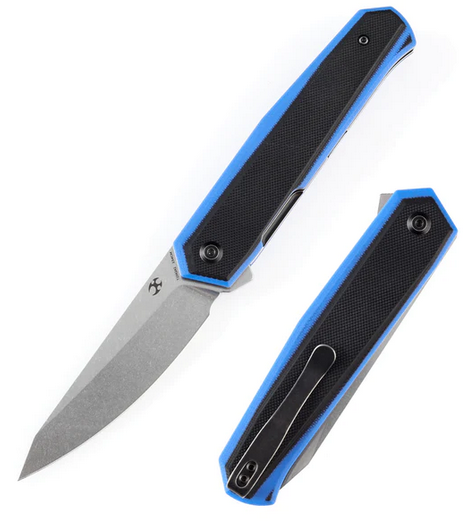 Kansept Integra Flipper Folding Knife, 154CM, G10 Blue/Black, T1042A1