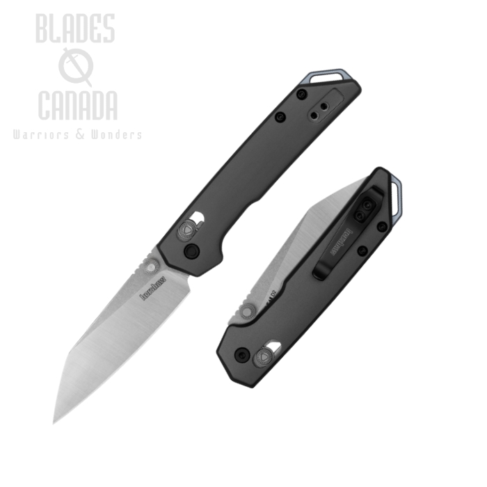 Kershaw Mini Iridium Folding Knife, D2 Stonewash, Aluminum Gray, 2051R