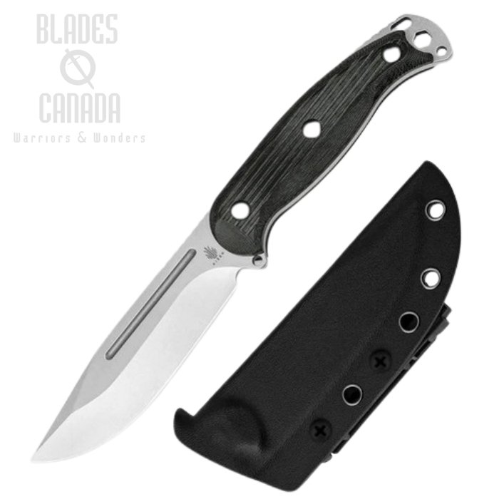 Kizer Ursa Major Fixed Blade Knife, AEB-L Satin, Micarta Black, Kydex Sheath, KI1082A3