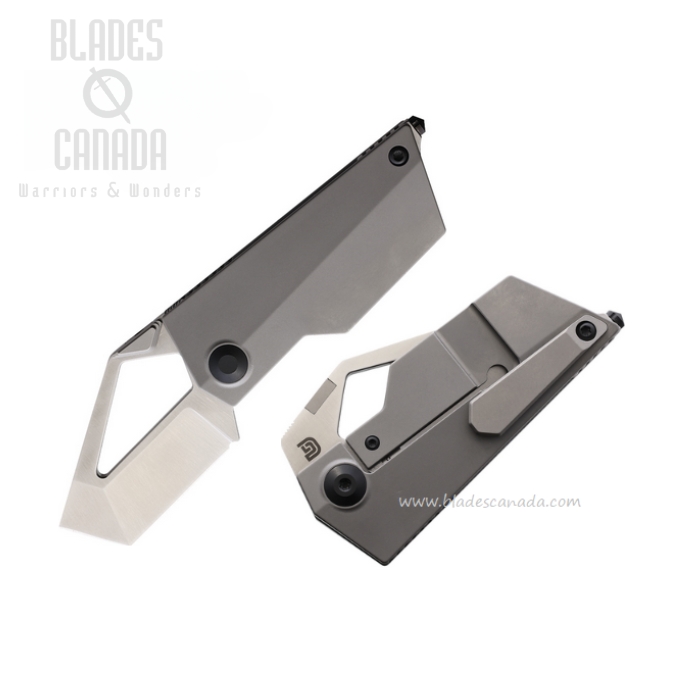 Kizer Cyber Blade Folding Knife, CPM S35VN, Titanium, 2563A1