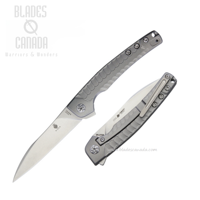 Kizer Splinter Flipper Framelock Knife, CPM S35VN, Titanium, 3457A3