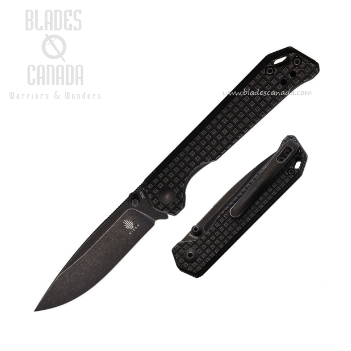 Kizer Mini Begleiter Folding Knife, CPM-20CV Black SW, Titanium Black, 3458RA3