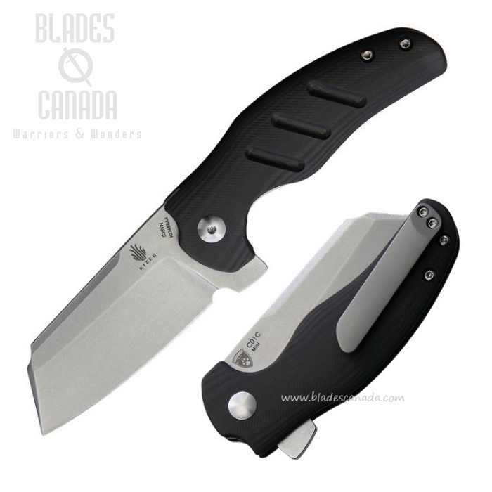 Kizer C01C Mini Flipper Framelock Knife, S35VN, Carbon Fiber, 3488A4