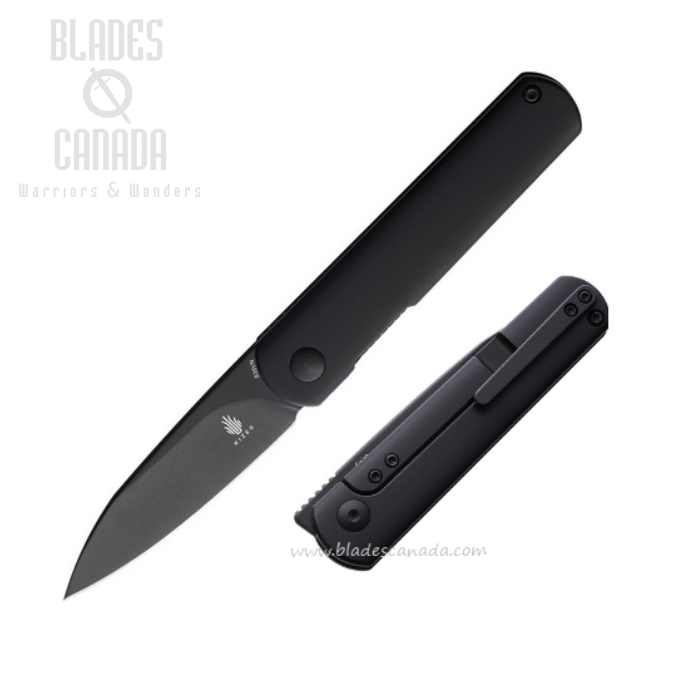 Kizer Feist Flipper Framelock Knife, S35VN Black, Titanium Black, 3499A5