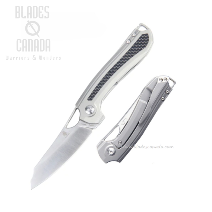Kizer Kobold Framelock Folding Knife, CPM S35VN, Carbon Fiber/Titanium, 3542