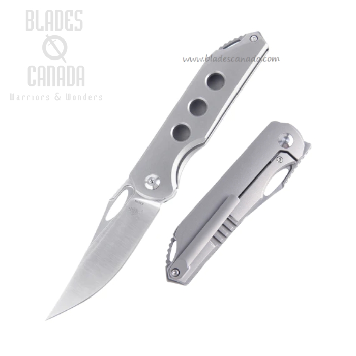 Kizer Assassin Flipper Framelock Knife, CPM-S35VN Satin, Titanium, 3549A2