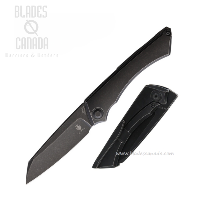 Kizer M_Stealth Flipper Framelock Knife, CPM S35VN, Titanium, 3564A1