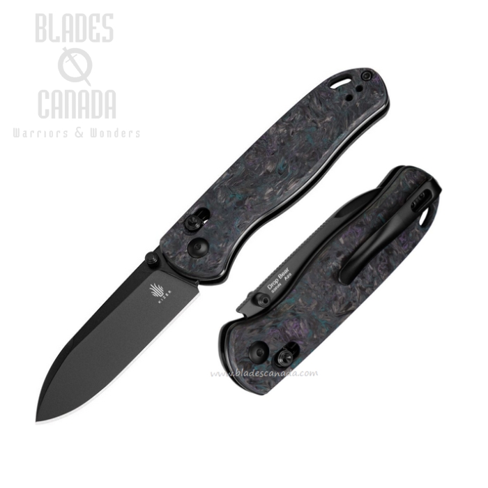 Kizer Drop Bear Clutch Lock Folding Knife, S35VN Black, Carbon Fiber, 3619A4