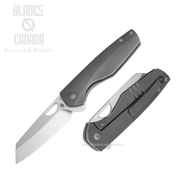 Kizer Sparrow Flipper Framelock Knife, S35VN SW, Titanium Gray, 3628A1