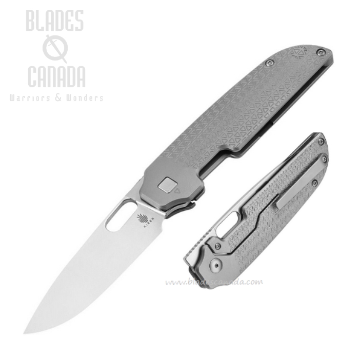 Kizer Varatas Framelock Folding Knife, S35VN SW, Textured Titanium, KI3637A1