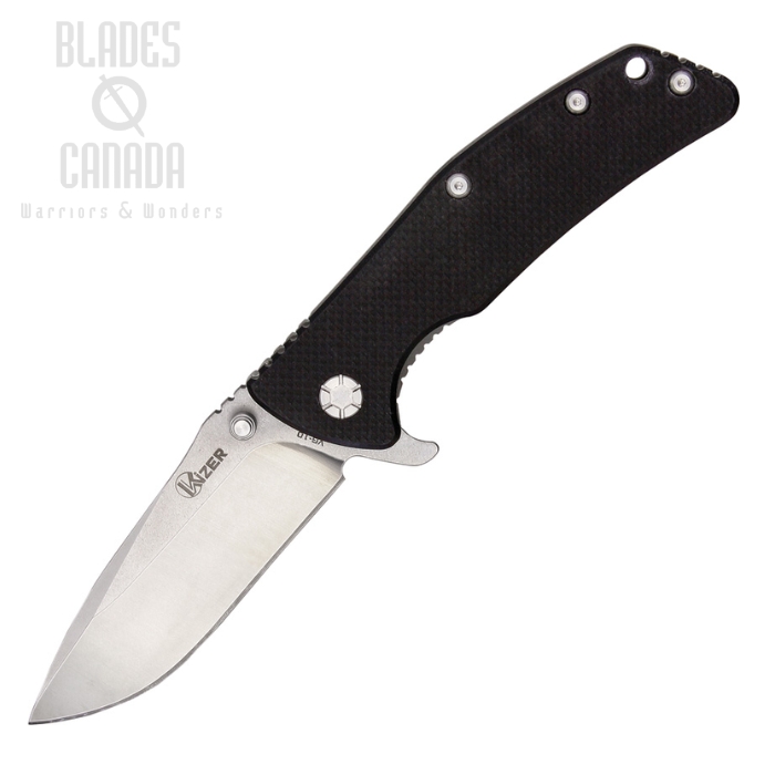 Kizer 404 Flipper Framelock Knife, VG10, Titanium/G10 Black, 404