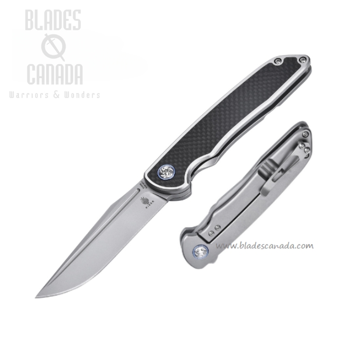 Kizer Matanzas Flipper Framelock Knife, CPM S35VN, Titanium/Carbon Fiber, 4510A1