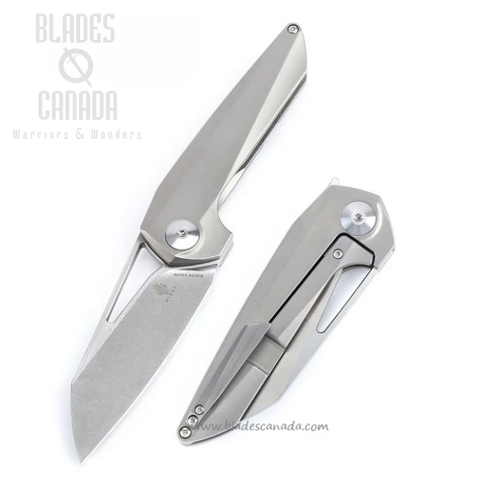 Kizer Isham Theta Hidden Flipper Framelock Knife, S35VN, Titanium, 4514