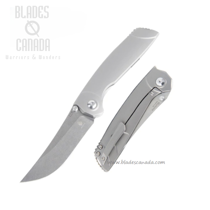 Kizer Shamshir Framelock Folding Knife, CPM S35VN, Titanium, 4517